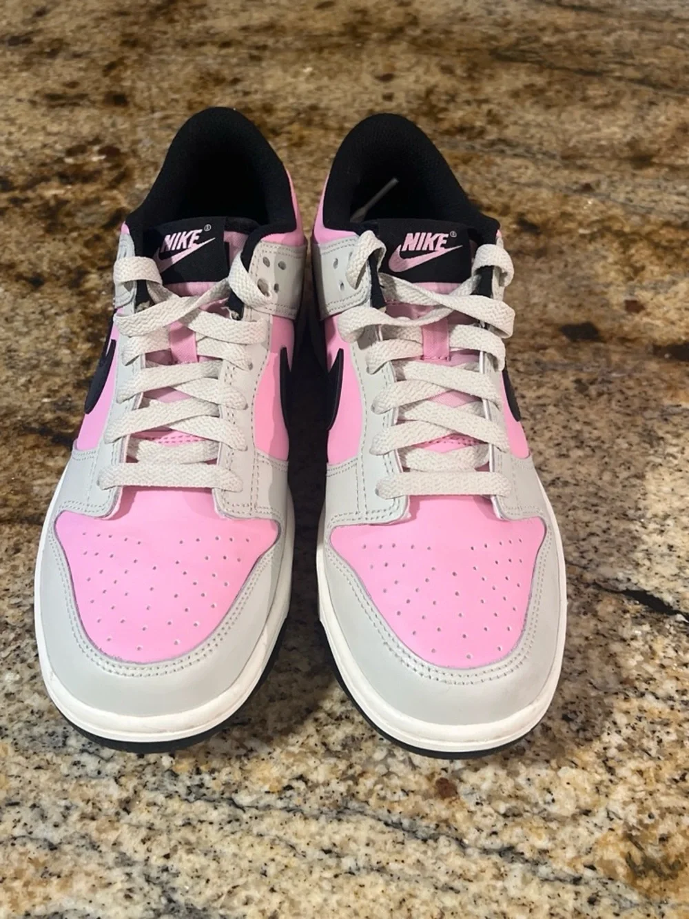 Nike Dunk Low GS Pink Rise Light Orewood Brown Black Size 7Y / Women’s 8.5
